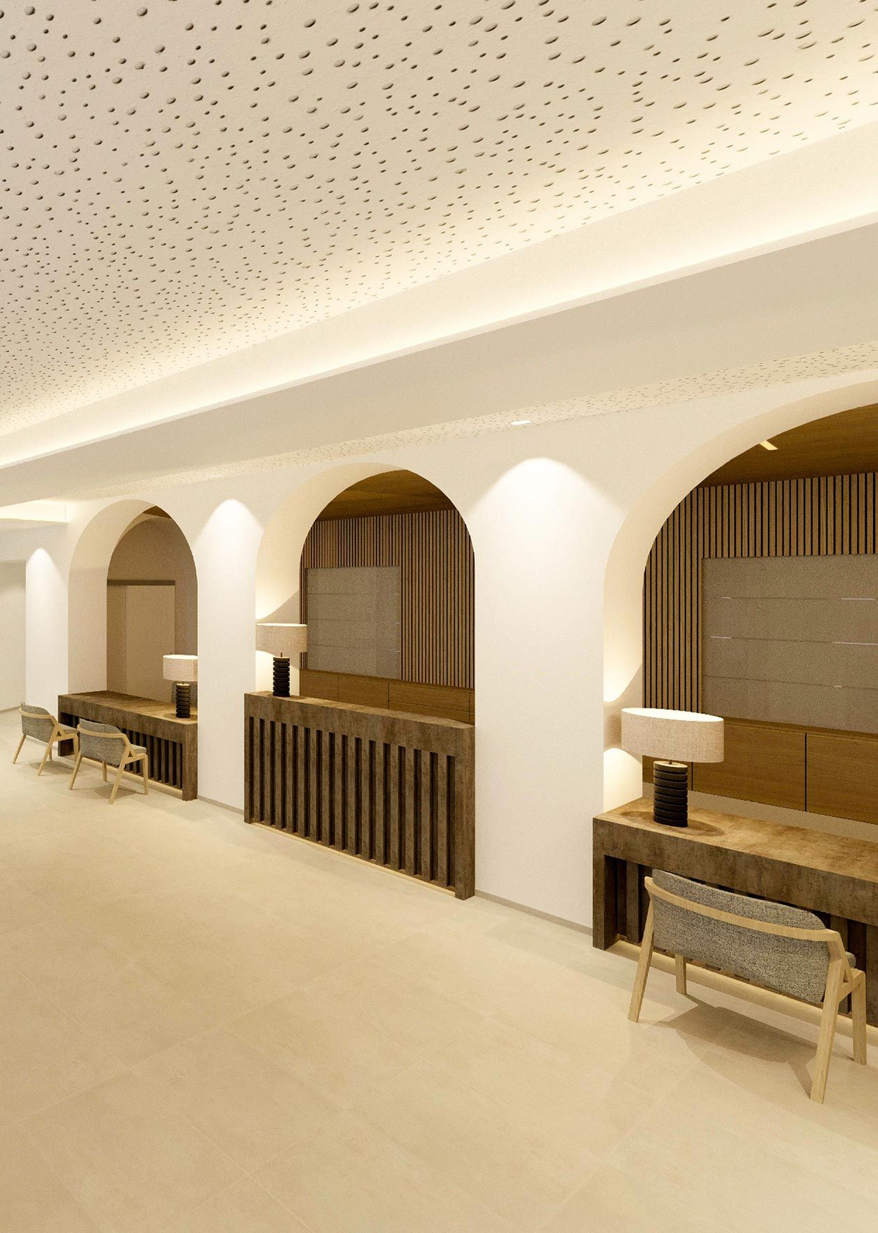 interior design of Asklepios clinic Schaufling